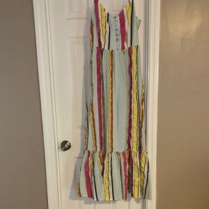 J. Crew Vibrant Striped Maxi dress